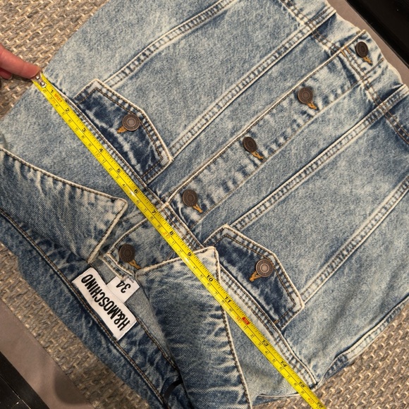 Moschino X H&M Women Blue Denim Skirt Eur Size 34 Size 2 - Picture 14 of 15